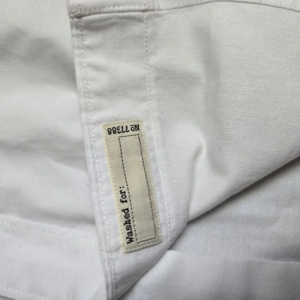 J Crew Broken In Oxford Shirt Mens XXLT XXL Tall White SS Organic Cotton